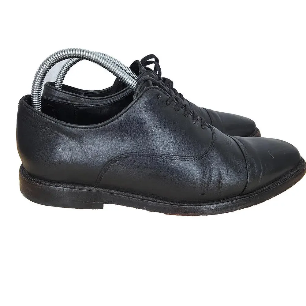 Thursday Oxford Shoes Men 7.5 Black Leather Cap Toe Everyday Dress Derby Shoes *